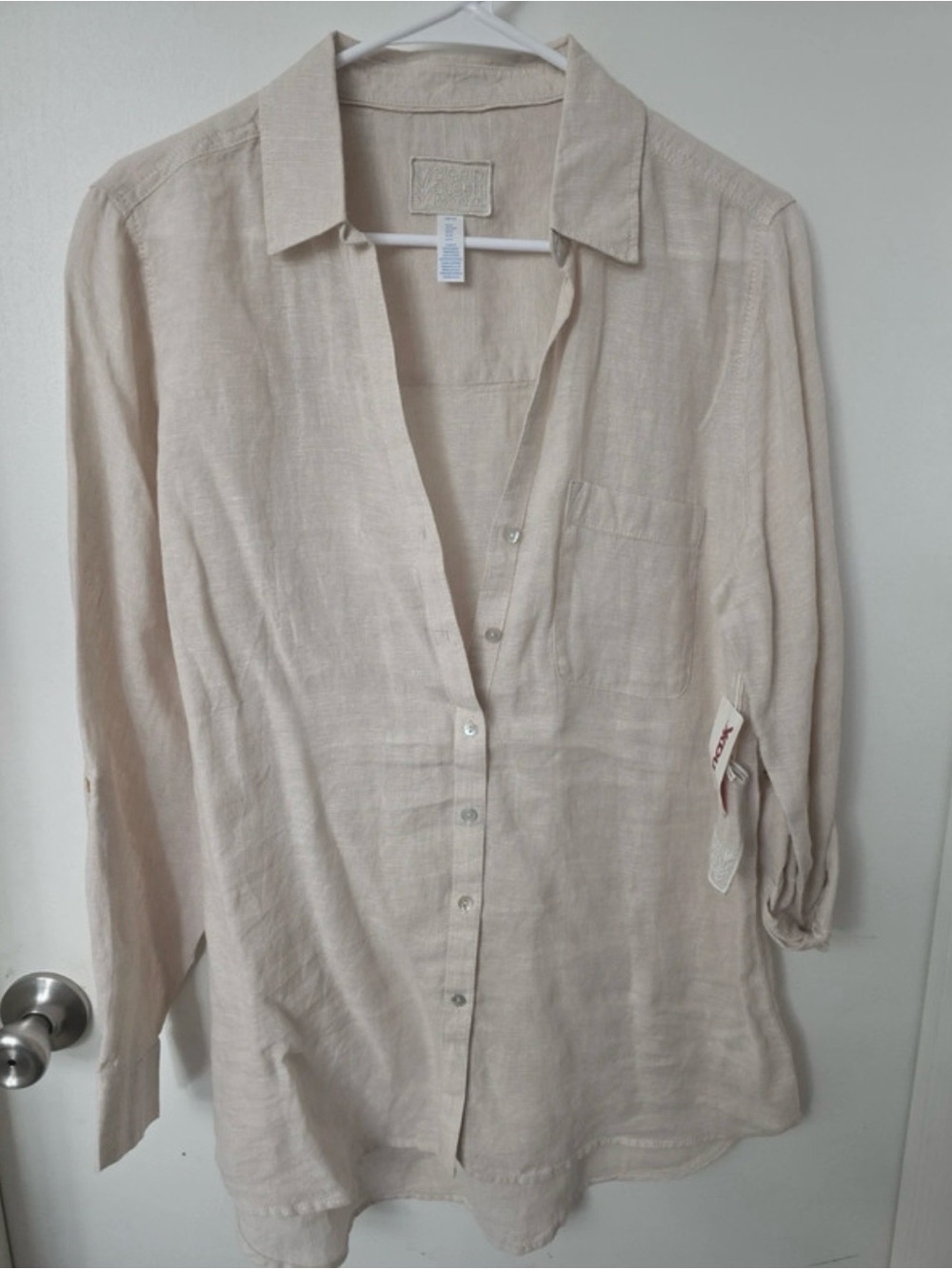 Sigrid Olsen Neutral Linen Shirt(NWT) - Picture 4 of 4
